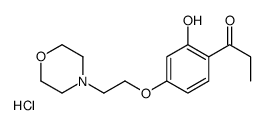 1-[2-hydroxy-4-(2-morpholin-4-ylethoxy)phenyl]propan-1-one,hydrochloride Structure