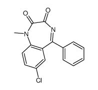 7-chloro-1-methyl-5-phenyl-1,4-benzodiazepine-2,3-dione Structure
