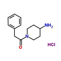 1-(4-Amino-1-piperidinyl)-2-phenylethanone hydrochloride (1:1)结构式