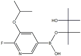 2-Fluoro-3-isopropoxypyridine-5-boronic acid pinacol ester结构式