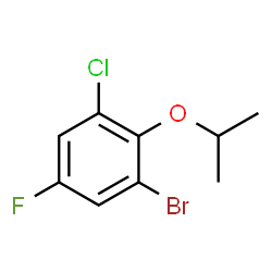 6-Bromo-2-chloro-4-fluoro-1-isopropoxybenzene结构式