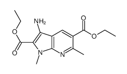 Diethyl 3-amino-1,6-dimethyl-1H-pyrrolo[2,3-b]pyridine-2,5-dicarb oxylate Structure