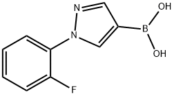 1-(2-Fluorophenyl)-1H-pyrazole-4-boronic acid结构式
