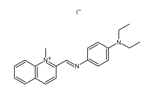 4-(N,N-diethylamino)-N-(1-methylquinolinio-2-methylidene) aniline iodide Structure