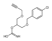 1-[(p-Chlorobenzyl)oxy]-3-(2-propynyloxy)-2-propanol carbamate结构式