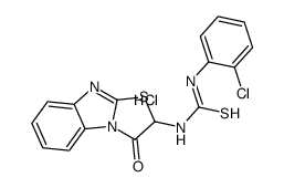 1-(2-chlorophenyl)-3-(1-oxo-[1,3]thiazolo[3,2-a]benzimidazol-2-yl)thiourea,hydrochloride Structure