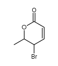 5-bromo-6-methyl-5,6-dihydro-2H-pyran-2-one结构式