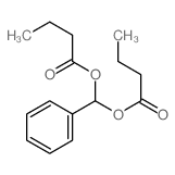 Butanoic acid,1,1'-(phenylmethylene) ester structure