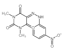 2,4,5,6(1H,3H)-Pyrimidinetetrone,1,3-dimethyl-, 5-[2-(3-nitrophenyl)hydrazone]结构式