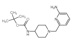 4-(TERT-BUTOXYCARBONYLAMINO)-1-[(6-AMINOPYRIDIN-2-YL)METHYL]PIPERIDINE Structure