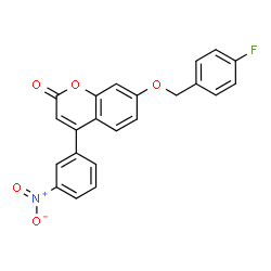 7-[(4-fluorophenyl)methoxy]-4-(3-nitrophenyl)chromen-2-one结构式