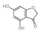 4,6-二羟基苯并呋喃-3-酮结构式