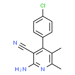 2-Amino-4-(4-chlorophenyl)-5,6-dimethylnicotinonitrile结构式