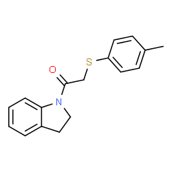 1-(2,3-dihydro-1H-indol-1-yl)-2-[(4-methylphenyl)sulfanyl]ethanone Structure