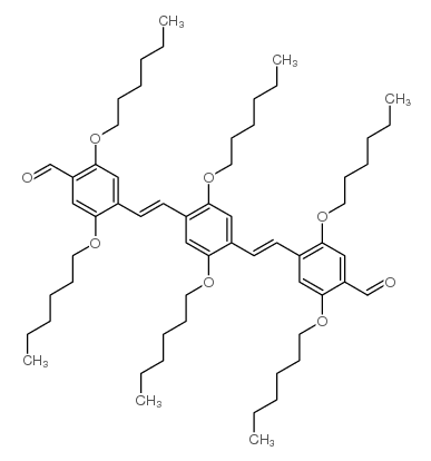 2,5-BIS(HEXYLOXY)-1,4-BIS((2,5-BIS(HEXYLOXY)-4-FORMYL-PHENYLENEVINYLENE)BENZENE structure