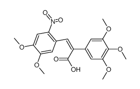 3-(4,5-dimethoxy-2-nitro-phenyl)-2-(3,4,5-trimethoxy-phenyl)-acrylic acid Structure