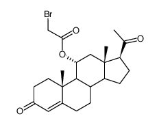 11 alpha-bromoacetoxyprogesterone Structure