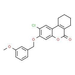 2-chloro-3-[(3-methoxyphenyl)methoxy]-7,8,9,10-tetrahydrobenzo[c]chromen-6-one结构式