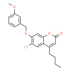 4-butyl-6-chloro-7-[(3-methoxyphenyl)methoxy]chromen-2-one structure