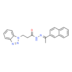 3-(1H-1,2,3-benzotriazol-1-yl)-N'-[1-(2-naphthyl)ethylidene]propanohydrazide结构式