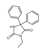 3-ethyl-5,5-diphenylhydantoin结构式