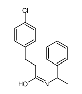 3-(4-chlorophenyl)-N-(1-phenylethyl)propanamide结构式