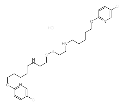 5-(5-chloropyridin-2-yl)oxy-N-[2-[2-[5-(5-chloropyridin-2-yl)oxypentylamino]ethyldisulfanyl]ethyl]pentan-1-amine structure