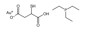 gold(1+),hydron,2-sulfidobutanedioate,triethylphosphane结构式