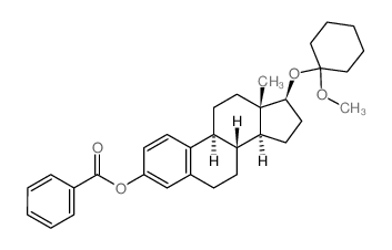 Estra-1,3,5(10)-trien-3-ol,17-[(1-methoxycyclohexyl)oxy]-, benzoate, (17b)- (9CI) picture