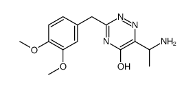 6-(1-aminoethyl)-3-[(3,4-dimethoxyphenyl)methyl]-2H-1,2,4-triazin-5-one Structure