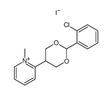 2-(2-(2-chlorophenyl)-1,3-dioxan-5-yl)-1-methylpyridin-1-ium iodide结构式