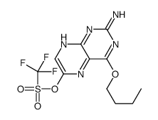 (2-amino-4-butoxypteridin-6-yl) trifluoromethanesulfonate结构式