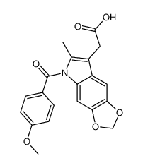 5-(p-Anisoyl)-6-methyl-5H-1,3-dioxolo[4,5-f]indole-7-acetic acid Structure