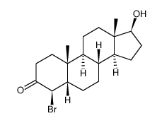 4β-bromo-17β-hydroxy-5β-androstan-3-one Structure