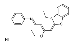 N-[(1E,3Z)-3-ethoxy-4-(3-ethyl-1,3-benzothiazol-3-ium-2-yl)buta-1,3-dienyl]aniline,iodide Structure