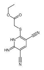 ethyl 2-(6-amino-3,5-dicyanopyridin-2-yl)sulfanylacetate结构式