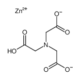 hydrogen [N,N-bis(carboxymethyl)glycinato(3-)-N,O,O',O'']zincate(1-)结构式