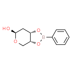 3-O,4-O-(Phenylboranediyl)-2-deoxy-β-D-erythro-pentopyranose structure