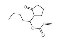 1-(2-oxocyclopentyl)pentyl prop-2-enoate结构式