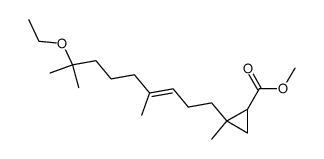 2-((E)-8-Ethoxy-4,8-dimethyl-non-3-enyl)-2-methyl-cyclopropanecarboxylic acid methyl ester Structure