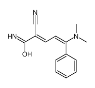 2-cyano-5-(dimethylamino)-5-phenylpenta-2,4-dienamide Structure