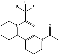 1-Acetyl-1,2,3,4-tetrahydro-5-[1-(trifluoroacetyl)-2-piperidinyl]pyridine Structure