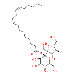 alpha-d-Glucopyranoside, beta-d-fructofuranosyl, (Z,Z)-9,12-octadecadienoate结构式