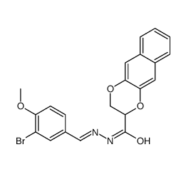 N-[(Z)-(3-bromo-4-methoxyphenyl)methylideneamino]-2,3-dihydrobenzo[g][1,4]benzodioxine-3-carboxamide结构式