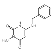 6-(benzylamino)-3-methyl-1H-pyrimidine-2,4-dione结构式
