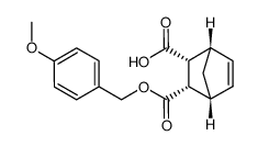 (2R,3S)-3-endo-(4-methoxy-benzyloxycarbonyl)-bicyclo[2.2.1]hept-5-ene-2-endo-carboxylic acid结构式