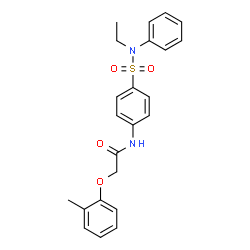 N-(4-{[ethyl(phenyl)amino]sulfonyl}phenyl)-2-(2-methylphenoxy)acetamide结构式