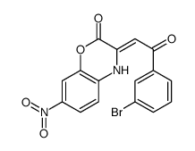 (3E)-3-[2-(3-bromophenyl)-2-oxoethylidene]-7-nitro-4H-1,4-benzoxazin-2-one Structure