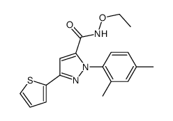 2-(2,4-dimethylphenyl)-N-ethoxy-5-thiophen-2-ylpyrazole-3-carboxamide结构式