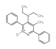 N,N-diethyl-4-methyl-1-oxo-3,6-diphenyl-6H-pyridazin-5-amine structure